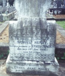 Samuel Henry Macky's gravestone