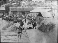"The scene at the Pit top after the 1887 Bulli mine disaster"