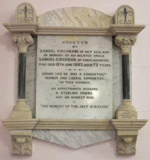 Samuel Cochrane memorial at Fahan Presbyterian Church